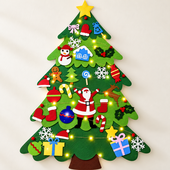 Felt Christmas tree with ornaments