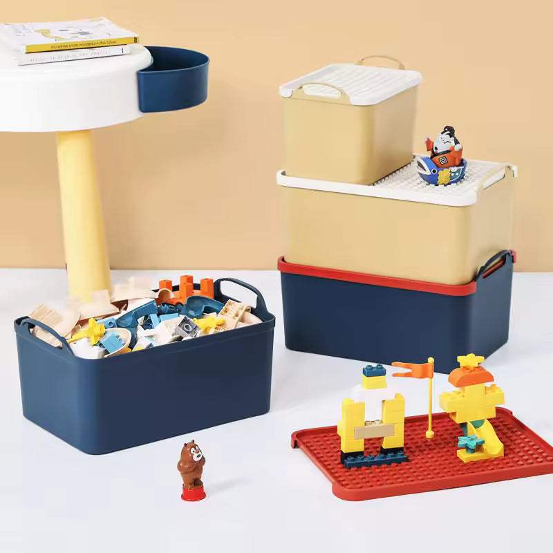 Supplier styling photo of storage boxes; toys and room props are not included