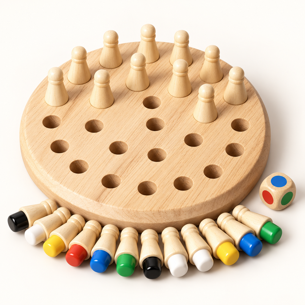 Color & Recall Wooden Memory Match